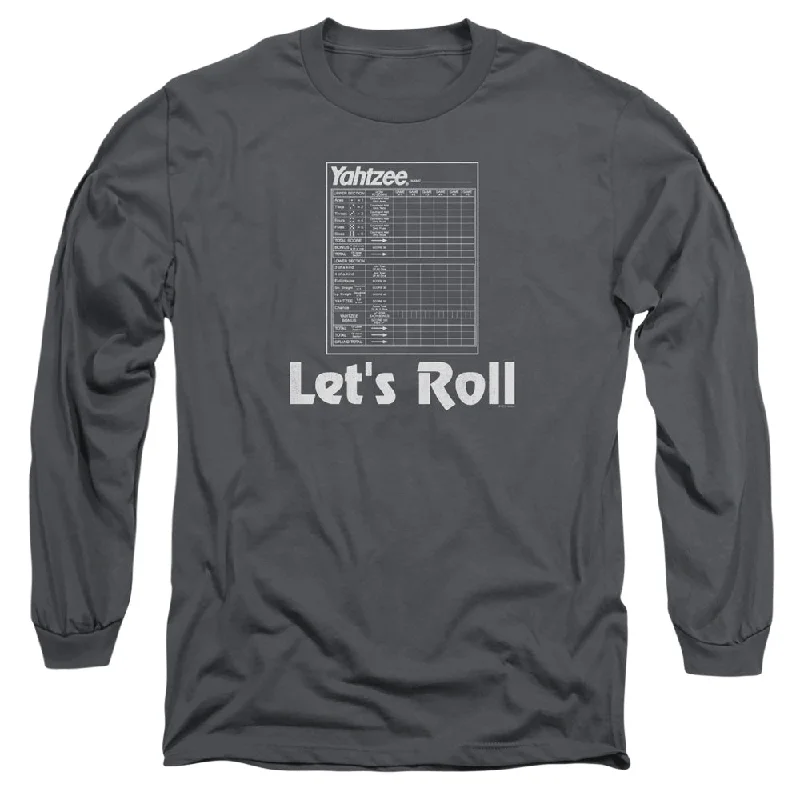 Yahtzee Long Sleeve T-Shirt Lets Roll Charcoal Tee