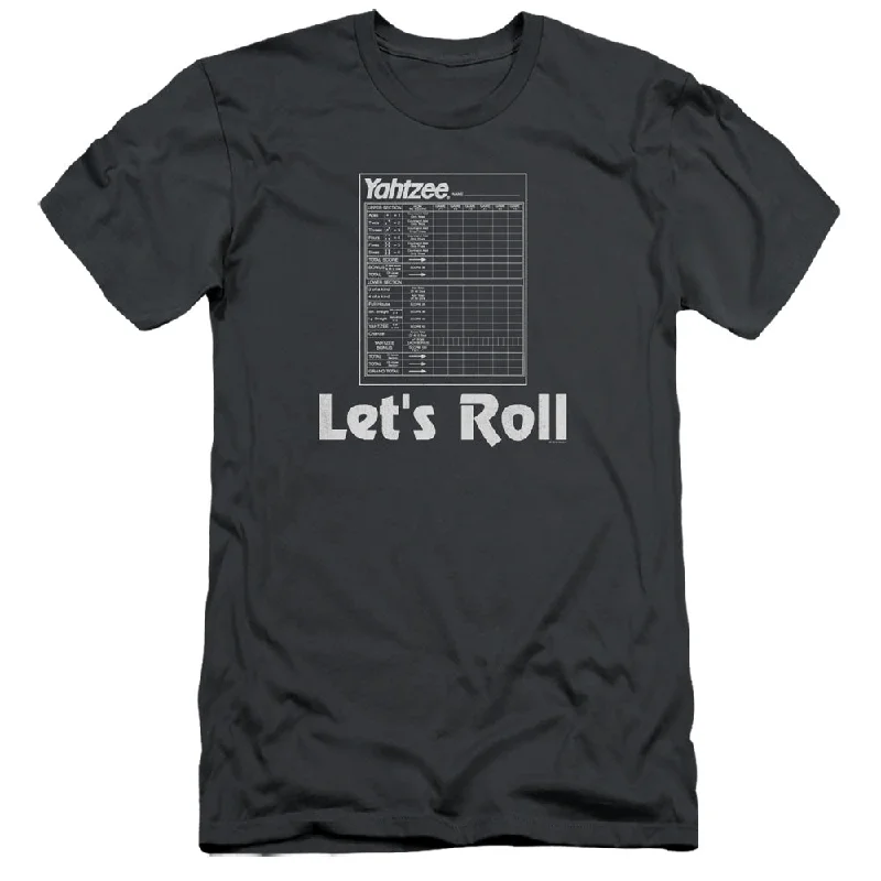 Yahtzee Slim Fit T-Shirt Lets Roll Charcoal Tee