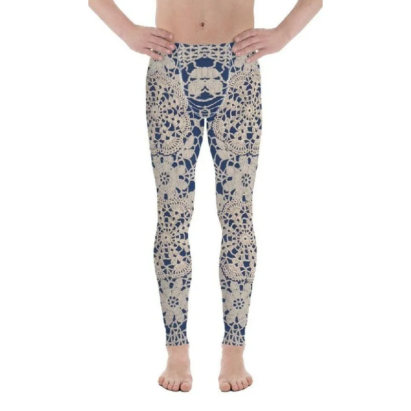 Crochet Print Men's Leggings