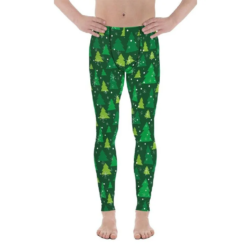 Green Forest Christmas Men's Leggings