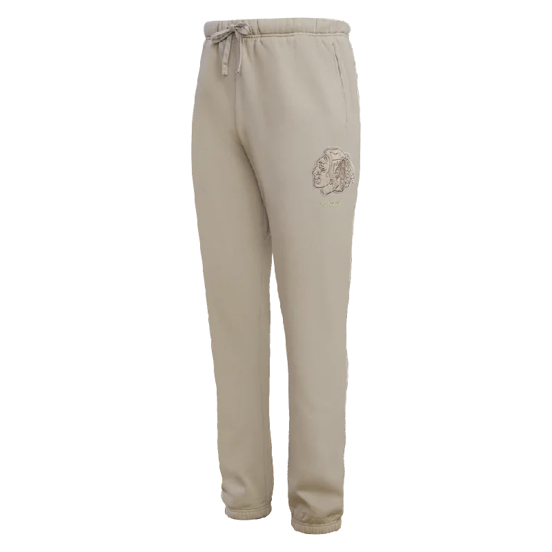 NHL CHICAGO BLACKHAWKS NEUTRAL FLC SWEATPANT (TAUPE)