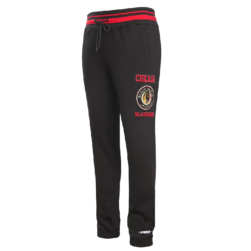 NHL CHICAGO BLACKHAWKS RETRO CLASSIC MEN'S SWEATPANT (BLACK/RED/BLACK)