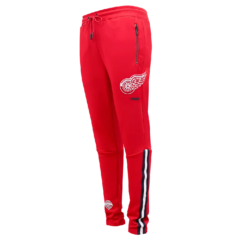 NHL DETROIT RED WINGS CLASSIC CHENILLE MEN'S DK TRACK PANT (RED/BLACK)