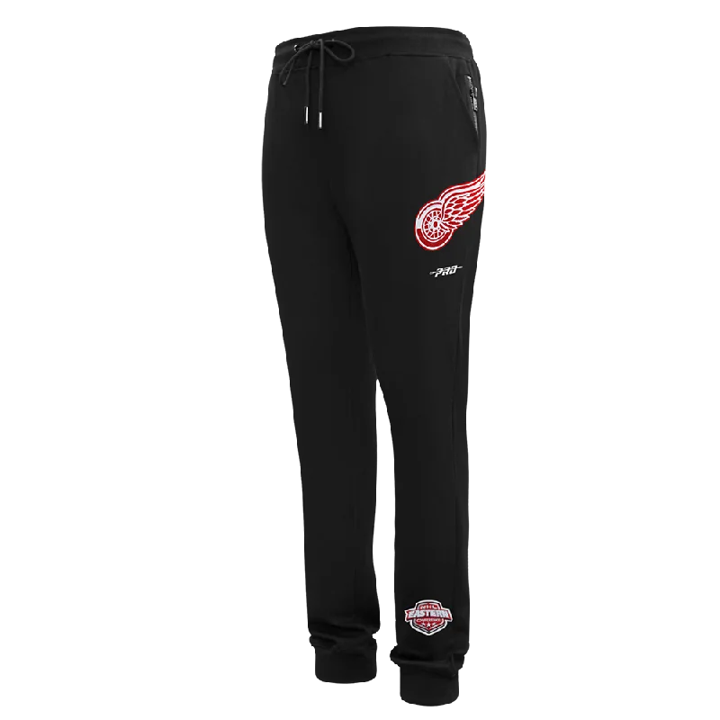 NHL DETROIT RED WINGS CLASSIC CHENILLE MEN'S DK JOGGER (BLACK)