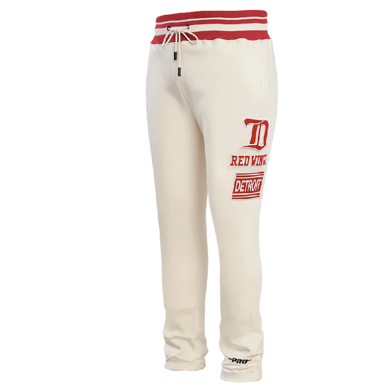 NHL DETROIT RED WINGS RETRO CLASSIC MEN'S SWEATPANT (EGGSHELL/ RED)