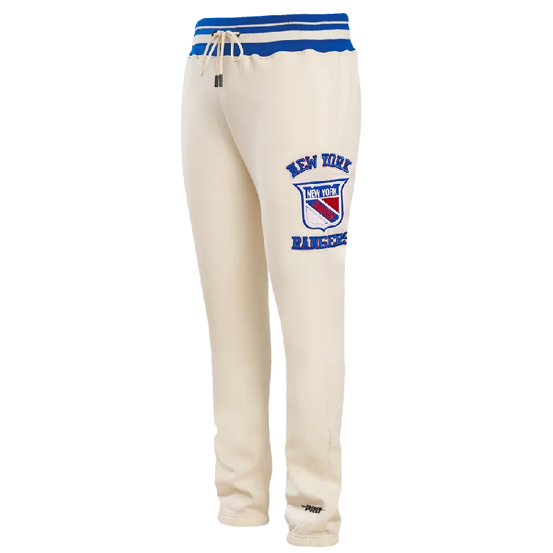 NHL NEW YORK RANGERS RETRO CLASSIC MEN'S SWEATPANT (EGGSHELL/ ROYAL BLUE)