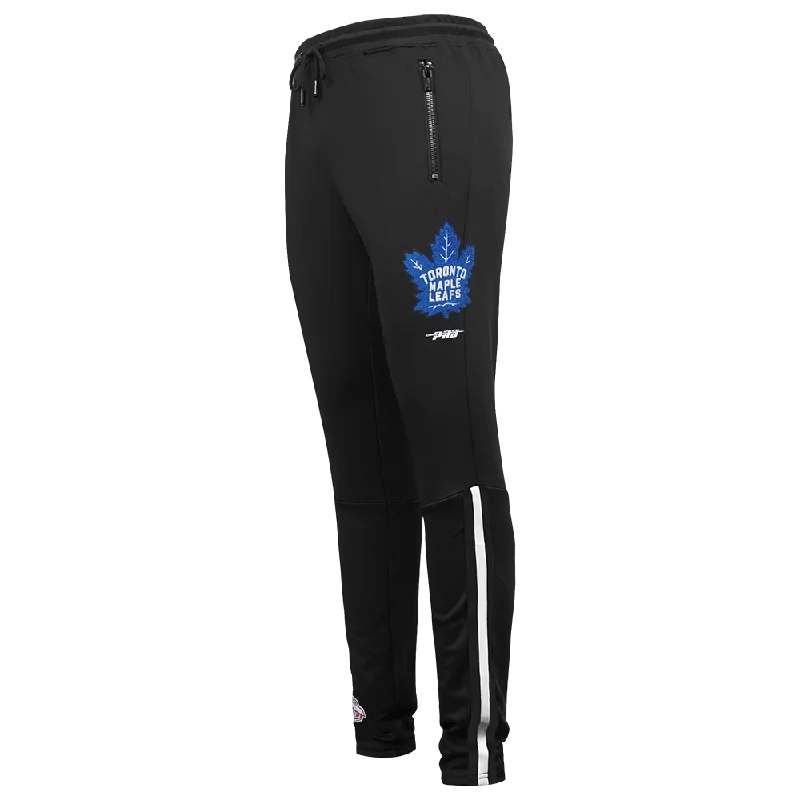 NHL TORONTO MAPLE LEAFS CLASSIC CHENILLE MEN'S DK TRACK PANT (BLACK)