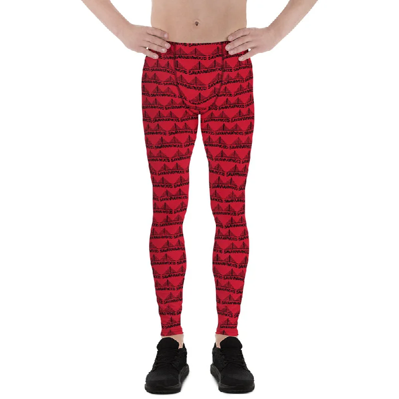 Men's Leggings Red and Black