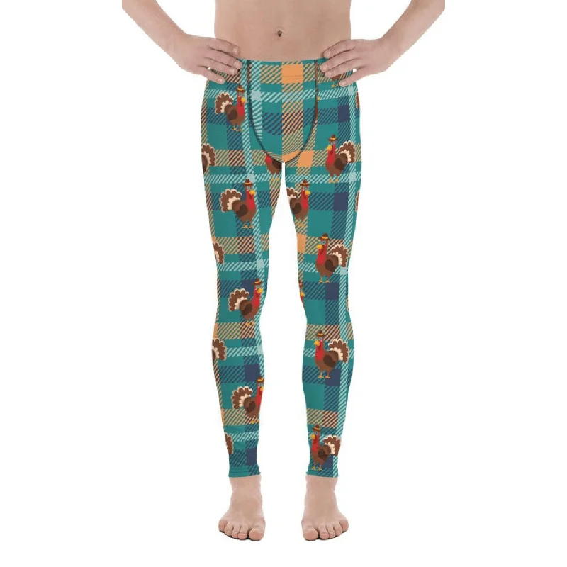 Thanksgiving Plaid Men's Leggings