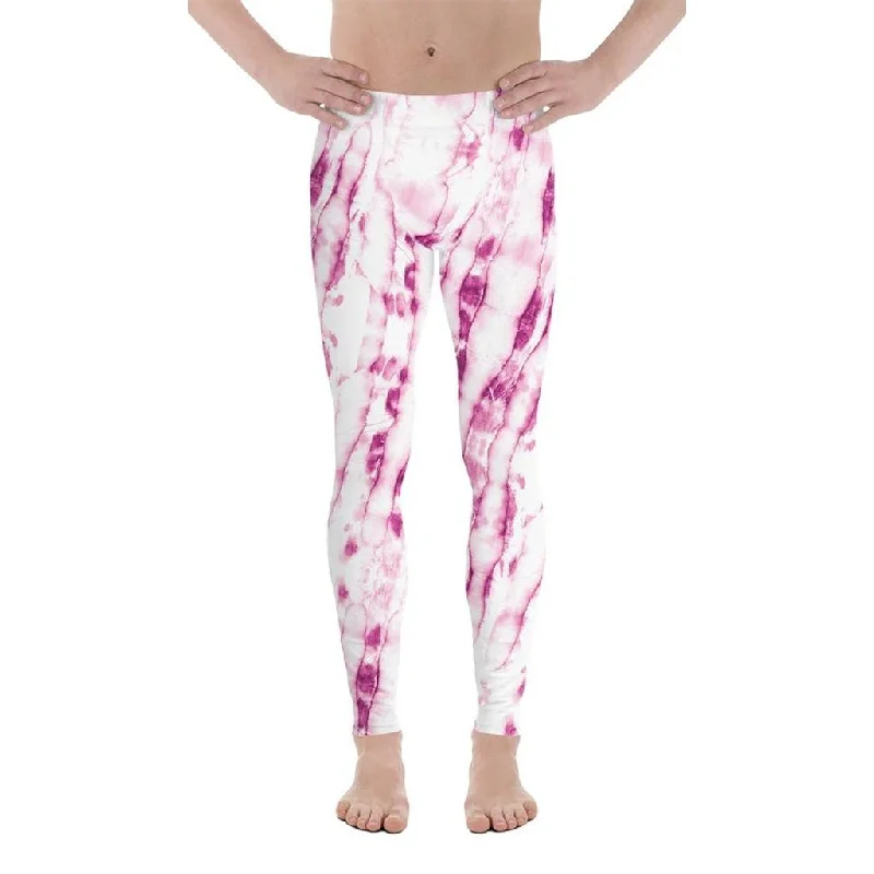 Tie Dye Pinkish Men's Leggings