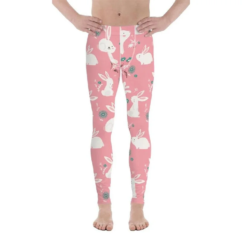 White Easter Bunnies Men's Leggings